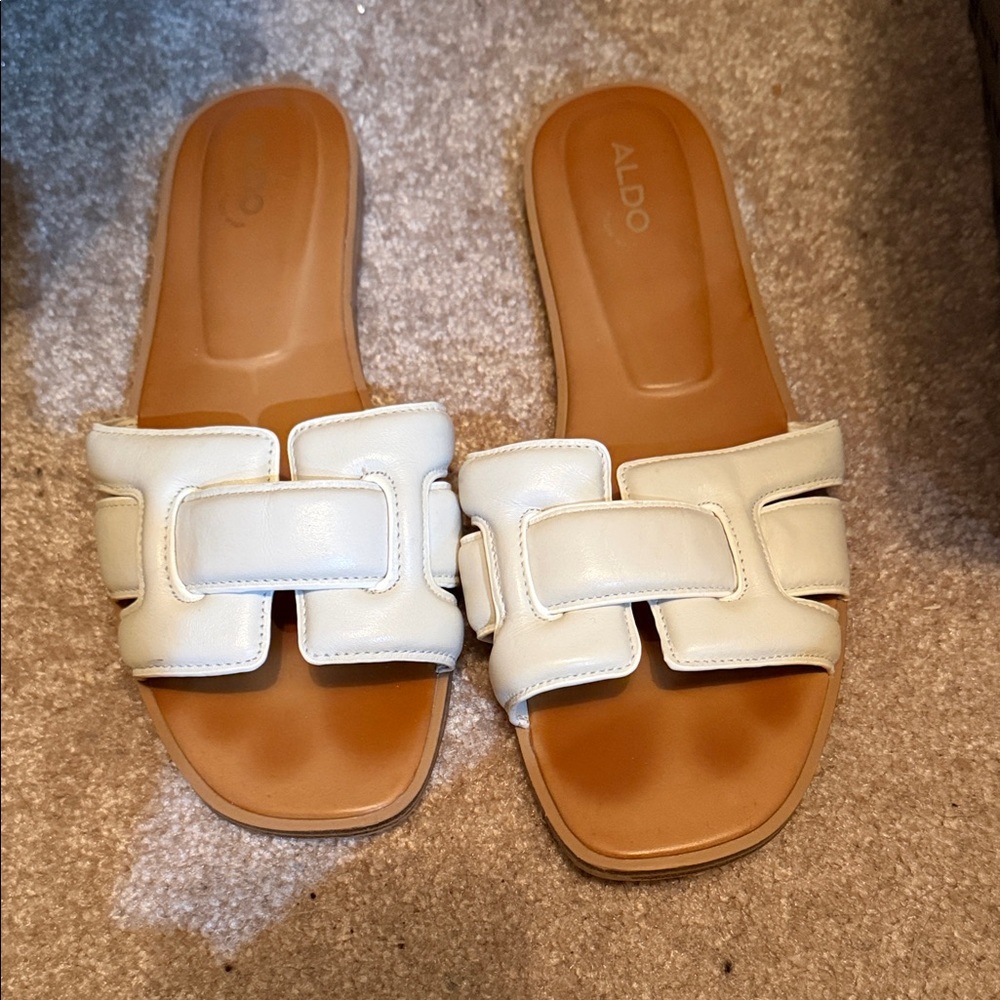 ALDO Women's Off-White Slide Sandals